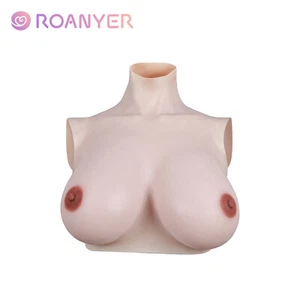 Roanyer Crossdresser Silicone Fake Boob East West Shape C-H Cup Breast Form  - Picture 1 of 13