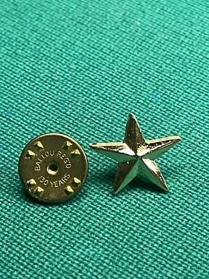 Prendedor Estrella Dorada 130 Años Rango Militar 3D Oficial Ejército Marina Marina Fuerza Aérea Foto 1 de 3