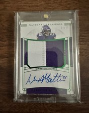 2019 National Treasures Alexander Mattison Auto Patch On Card Auto 11/25
