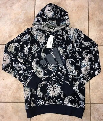 Adidas Sudadera con Capucha Gráfica Floral Azul Marino Para Hombre Talla M Nueva con Etiquetas $80 Foto 1 de 4