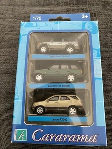 Cararama Diecast Range Rover P38 Lexus RX300 Toyota Land Cruiser Toy Cars Boxed - Picture 1 of 1