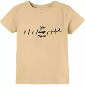 My Bow Boy's Crew Round Neck Live Laugh Inspire T-Shirt Size Large (10-12) - Picture 1 of 1
