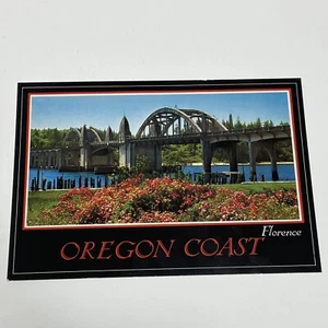 Siuslaw River Bridge Florenz Oregon Küste Postkarte Sommer Garten Autobahn Blume - Bild 1 von 2