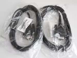 2x Cisco 5.5 ft. Rollover Console Cable RJ45 Male to DB9 Female (Black) - Picture 1 of 1