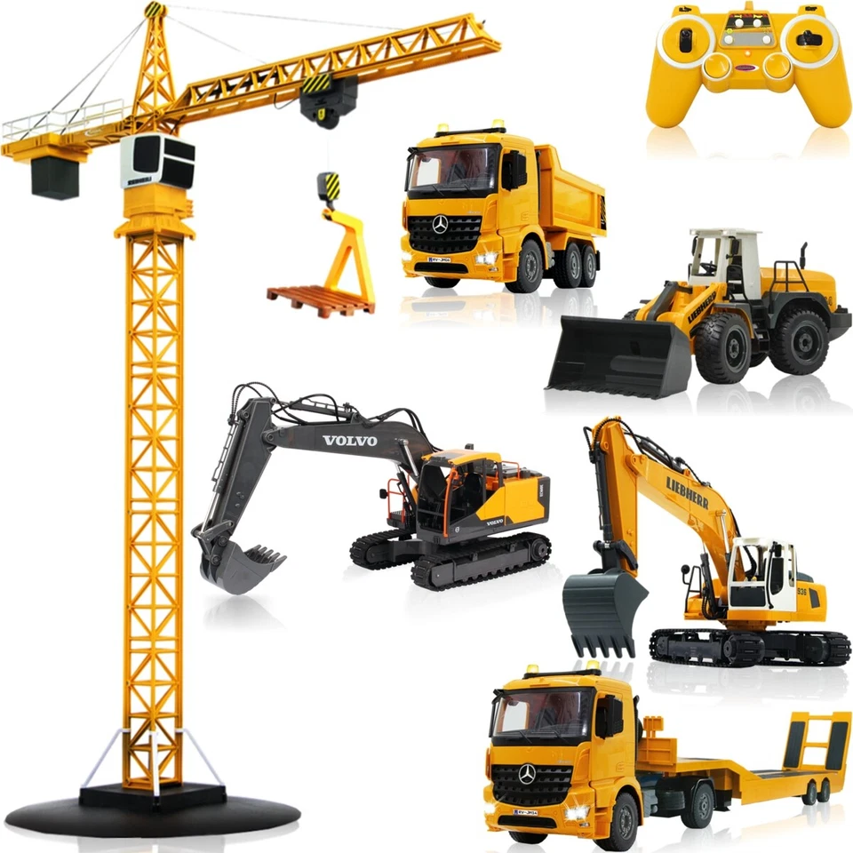 Baustellenfahrzeug Ferngesteuert Modell RC Spielzeug Kind Baustelle Bagger LKW - Bild 1 von 4