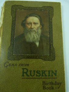 Antique England HC Book GEMS FROM RUSKIN Birthday Journal  - Bild 1 von 9