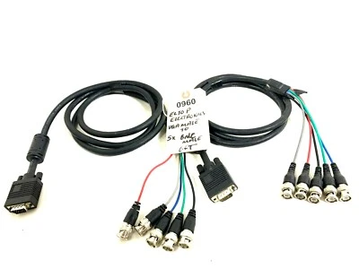 ELTOP ELECTRONICS 6FT VGA MALE TO 5X BNC MALE VGA TO BNC CABLE #0960 (ONE) - Image 1 of 4