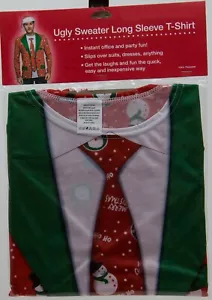 Hombre Feliz Navidad HO HO HO Feo Suéter Manga Larga Camiseta Talla Grande Nuevo en Paquete - Imagen 1 de 1