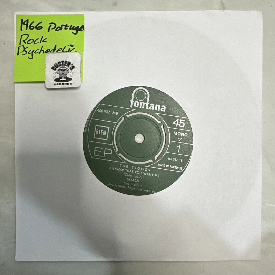 THE TROGGS - ANY WAY THAT YOU WANT ME 7” Vinyl Record Single VG+ - Image 1 of 3
