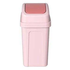 Plastic Small Trash Can Garbage Can With Swingtop Lid Mini Desktop Trash Can For - Picture 1 of 7