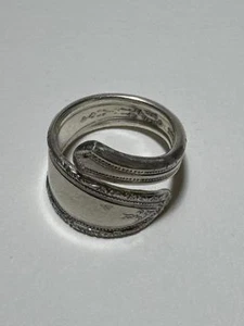 Stylish Vintage Silver Spoon Wrap Ring XL Size Ring Size 11 - Bild 1 von 3