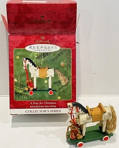 HALLMARK KEEPSAKE ORNAMENT 2000 PONY FOR CHRISTMAS LOCAL CLUB TOUR [CHR7] - Picture 1 of 2