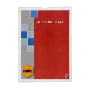 5 x Marbig Card Holder A4 300 x 213mm Top Opening Clear Each - Picture 1 of 1