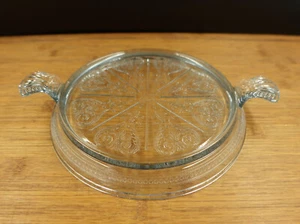 Copripiatto piatto caldo Fire King blu zaffiro con manico Philbe - Vintage  - Foto 1 di 12