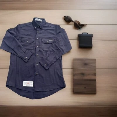 Lot Of Bulwark FR Navy Blue Cotton Shirts 2XL Regular CAT 2 ATPV 8.6 #2987NB - Image 1 of 4