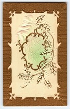 Santa Claus Christmas Postcard P Sander Deep Embossed Gold Border Unused Vintage