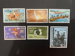 Timbre du Laos  1988   lot de   6  timbre   oblitérés - Picture 1 of 1