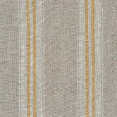 Oslo Stripe Fabric Saffron Yellow | 100% Linen | Vintage Style Curtains Cushions - Image 1 of 4
