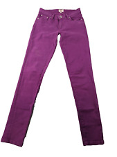 Fossil Jeans Womens Size 26 Skinny Mid Rise Very Stretchy Purple Denim Pants