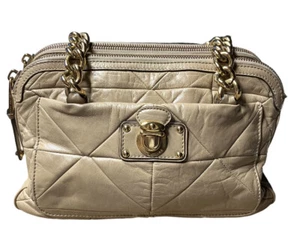 MARC JACOBS INES MADE IN ITALY CAMEL COLOR LEATHER HANDBAG SEE DESC - Picture 1 of 22