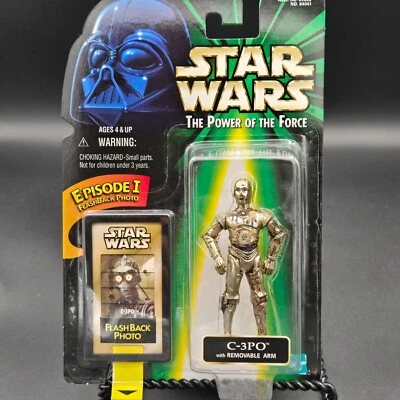 C-3PO de colección con brazo extraíble Star Wars Power of the Force POTF 1998 NUEVO EN CAJA Foto 1 de 4