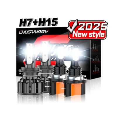 适用于梅赛德斯奔驰 CLA250 2013 - 2018 H7 超亮白色 LED 车头灯灯泡套件 — 第 1/4 张图片