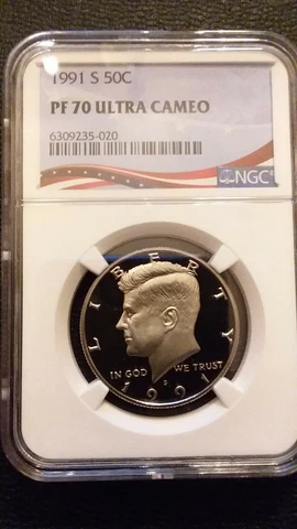 1991-S NGC PF70 ULTRA CAMEO KENNEDY HALF *** EXCEPTIONAL UCAM CONTRAST *** Cover