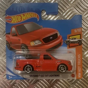 Hot Wheels Ford F-150 SVT Lightning 1:64 Mattel Diecast (Red) - Picture 1 of 2