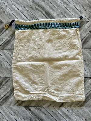 Tory Burch Canvas Dust Bag Womens Small Beige Fashion Purse Shoe Logo Heel Pump - Image 1 of 4