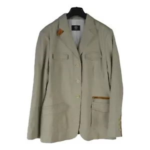 Chaqueta Blazer de Algodón Lino Talla L Grande Informal Exterior Beige AE55 - Imagen 1 de 5