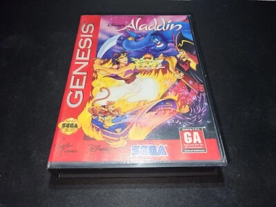 Disney's Aladdin Sega Genesis EXMT+ condition COMPLETE n box authentic! - Image 1 of 4