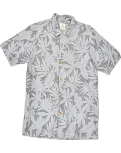 DOCKERS Mens Short Sleeve Shirt Small Grey Floral Cotton AE09 - Picture 1 of 3