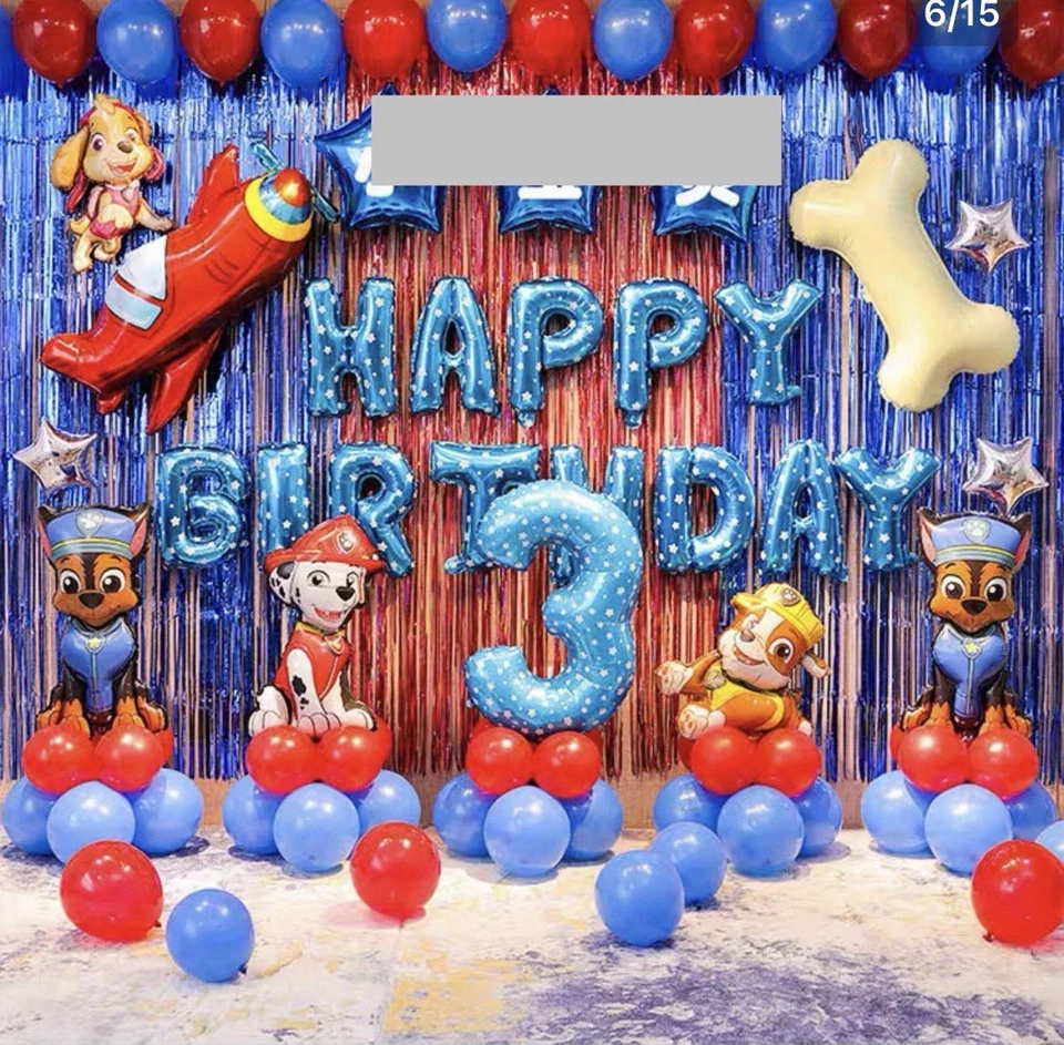 FREE EXPRESS SHIP Birthday Party Paw Patrol Balloon Supplies Decorations - image 1 of 1