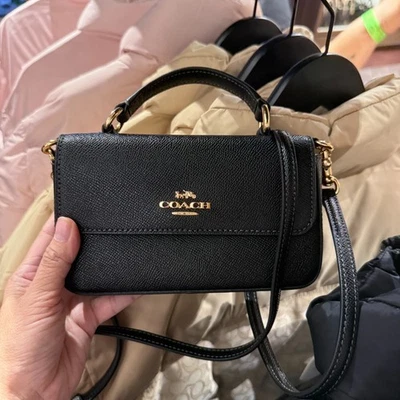 Bolso Coach Mini Josie con asa superior CCK67 cuero granulado/dorado/negro nuevo con etiquetas Foto 1 de 4