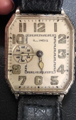 RELOJ PULSERA ILLINOIS VINTAGE 1926-1927 (ESTADO) 14K G.F., MODELO 2,15j Foto 1 de 4