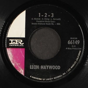 LEON HAYWOOD: soul-on / 1-2-3 IMPERIAL 7" Single 45 RPM - Picture 1 of 2