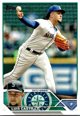 2023 Topps Royal Blue Luis Castillo Seattle Mariners #468 - Image 1 of 2