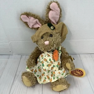 Pickford Brass Button Bears Flora Easter Bunny Brown 12" Stuffed Animal Plush - Picture 1 of 10