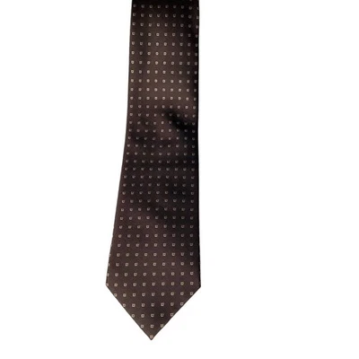 Umo Lorenzo Italian Silk Necktie Tie Square Print Contrasting Lining Vintage 90s - Image 1 of 4