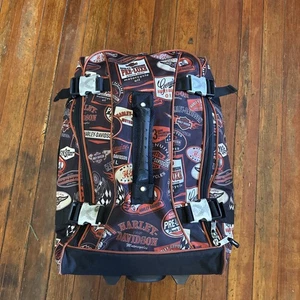 Harley Davidson Rolling Duffel Bag Griff Räder Gepäck schwarz Reise Biker - Bild 1 von 14