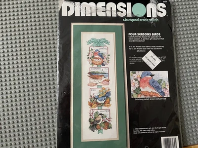 Dimensions  four seasons birds stamped cross stitch kits - Image 1 of 2