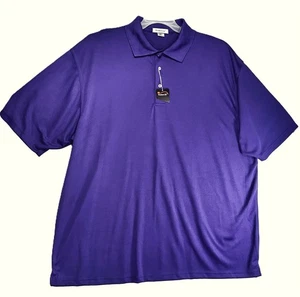 NWT FeatherLite Men's Size 4XL Short Sleeve Collared Golf Polo Shirt in Purple - Picture 1 of 9
