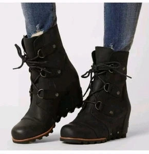 Sorel Joan Of Arctic Leather Wedge Boot - Picture 1 of 8