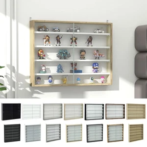 Wall Display Cabinet with Adjustable Shelves Glass Doors - Picture 1 of 23