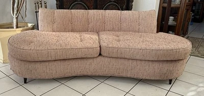 20 世纪 50 年代中世纪现代无臂弧形肾形沙发 — 第 1/4 张图片