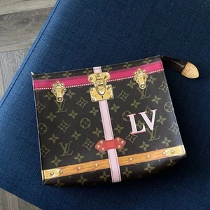 Louis Vuitton Monogram Summer Trunks Poche Toilette Zipped Clutch - Picture 1 of 14