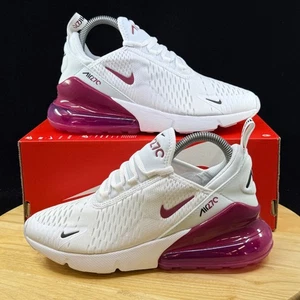 Nike Air Max 270 Schuhe weiß/schwarz/süße Rüben Größe 5Y/ 6,5 Damen 943345-124 - Bild 1 von 10