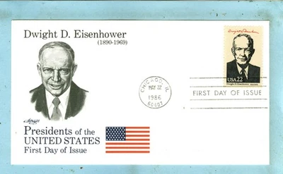 Scott 2219FG ARTMASTER FDC,  Presidential Series,  "Dwight D Eisenhower".... - Image 1 of 3