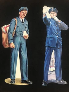 Vintage  ￼Die Cut  Policeman mailman￼ - Picture 1 of 2