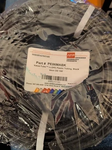 ATP PE06MABK Value Tube Plastic Tubing Black 6mm OD 100’ Made In USA New - Picture 1 of 2